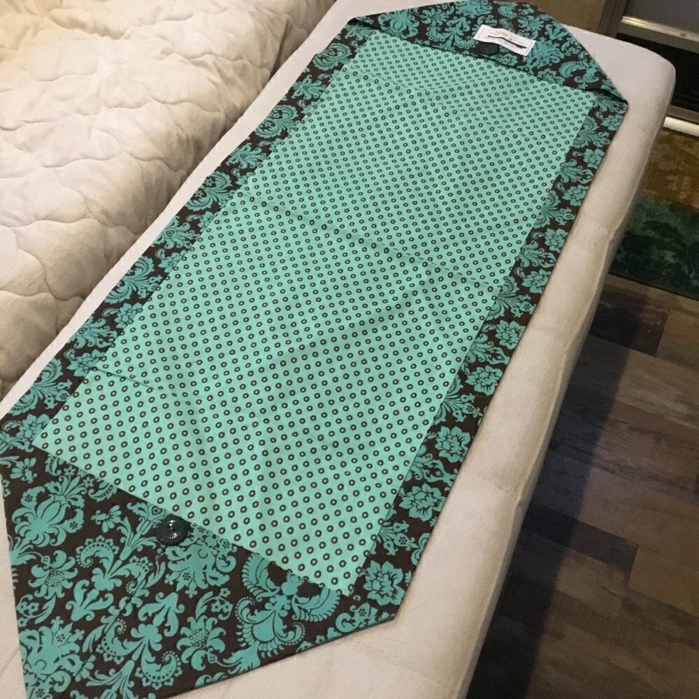 NWT. Hand Crafted Green and Brown Runner